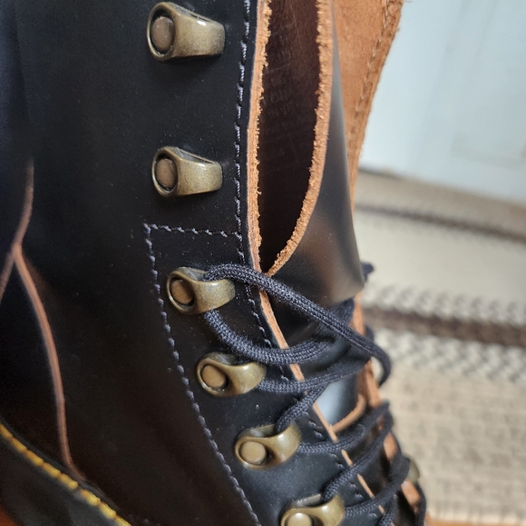 Dr. Martens Leona Black Leather Boots - Picture 7 of 10